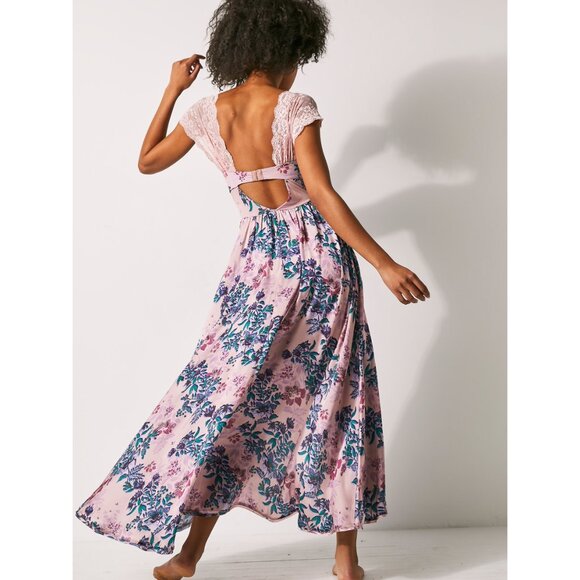 FREE PEOPLE Bad For You Maxi Bodysuit / Dusty Rose Combo - Picture 2 of 6